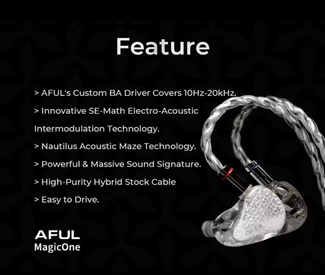 未開封品 AFUL MagicOne 4.4mm シングルBA リケーブルOK