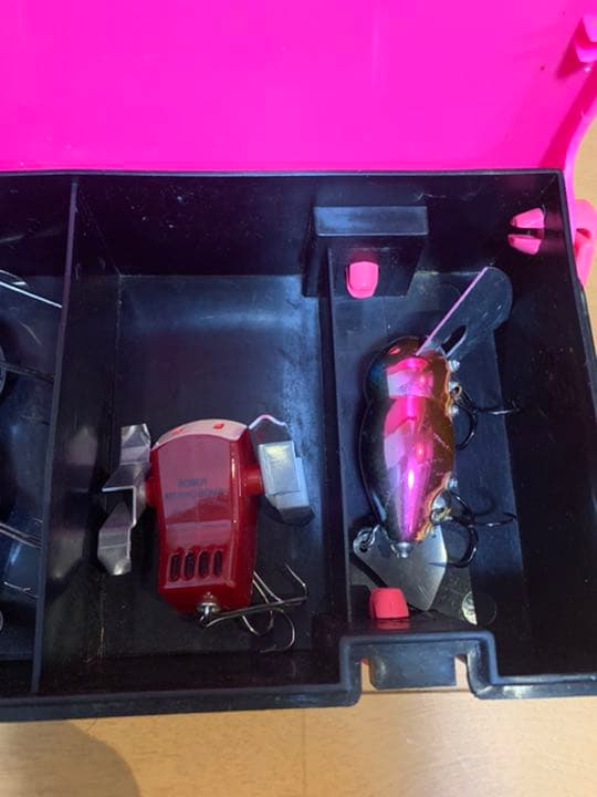 フロッグプロダクツ  ミニトイボックス  BK/PNK  フロッグ　ルアー付き