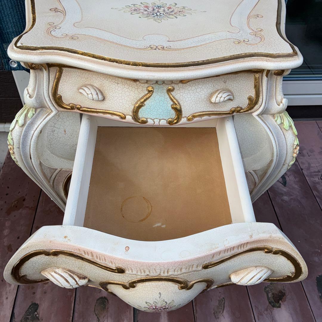 【中古品】RIO FURNITURE　ロココ調コンソールテーブル 引出し2段式