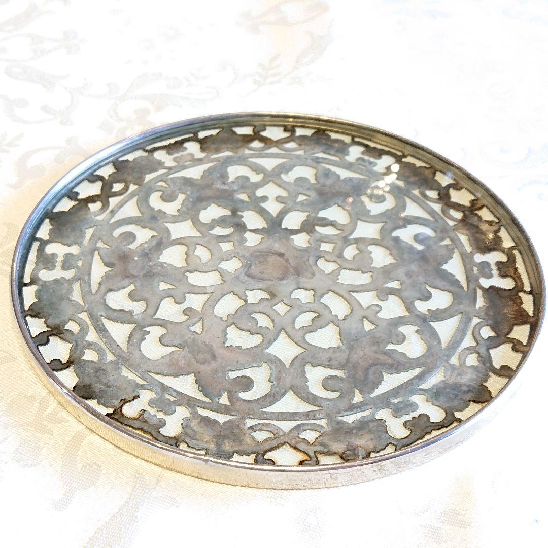 スターリングシルバー ポットスタンド　トリベット　 鍋敷 米国製 銀製　350g