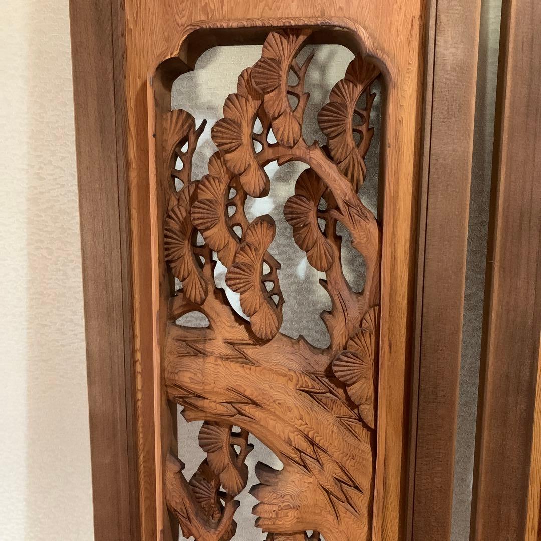 れいこ 彫刻欄間、、、松竹梅