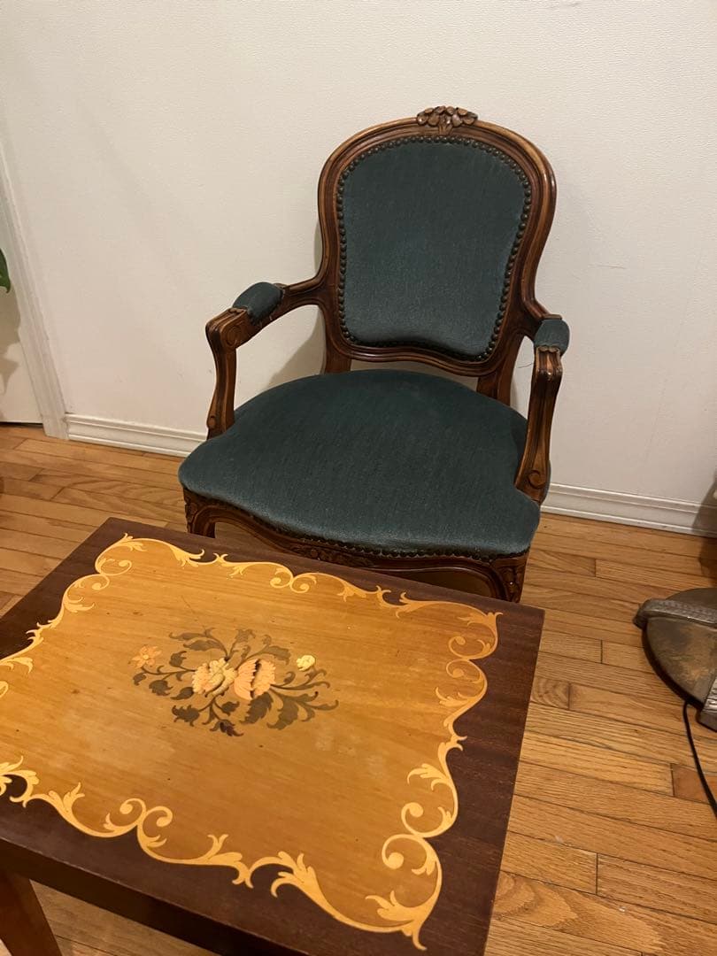 ITALY 象嵌 オルゴール サイドテーブル