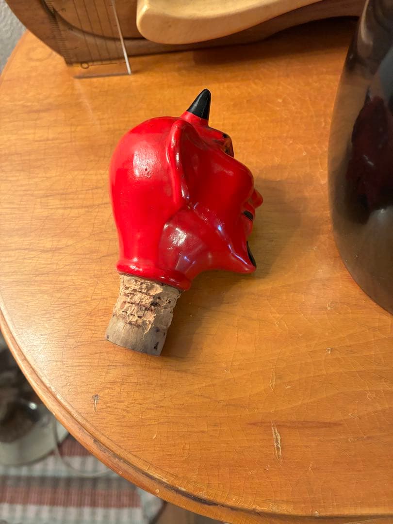 ビンテージ　デビル　悪魔　レッドデビル　デカンタ　毒瓶　ミッドセンチュリー