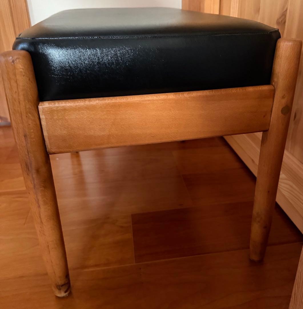 【デンマーク製】1960s 北欧 ビンテージ オットマン スツール ビーチ材