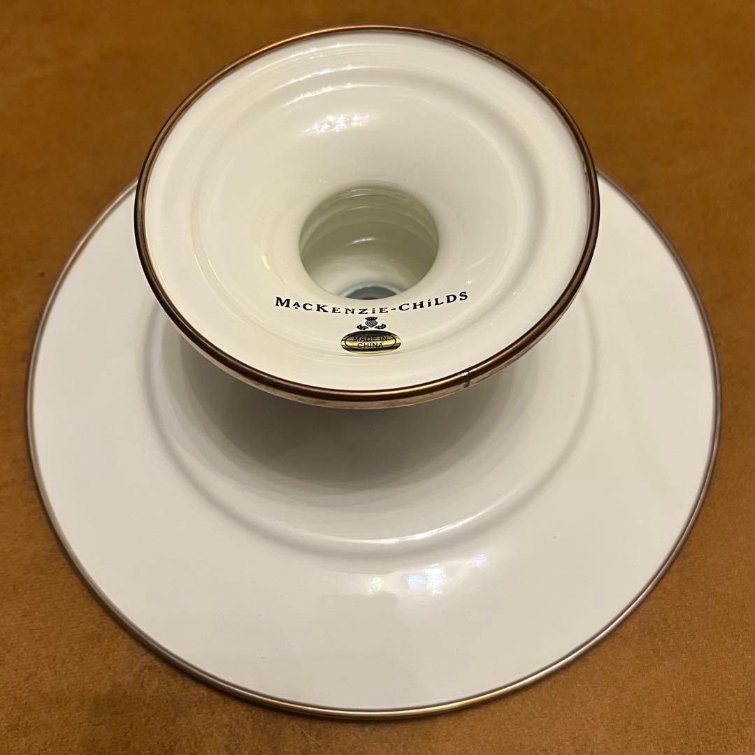 MACKENZIE-CHILDS チェッカーパターン ケーキスタンド