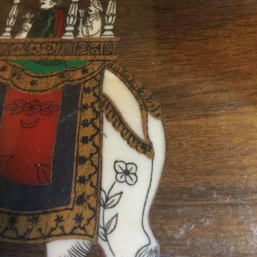 紫檀、唐木、インド製、大名行列のパネル