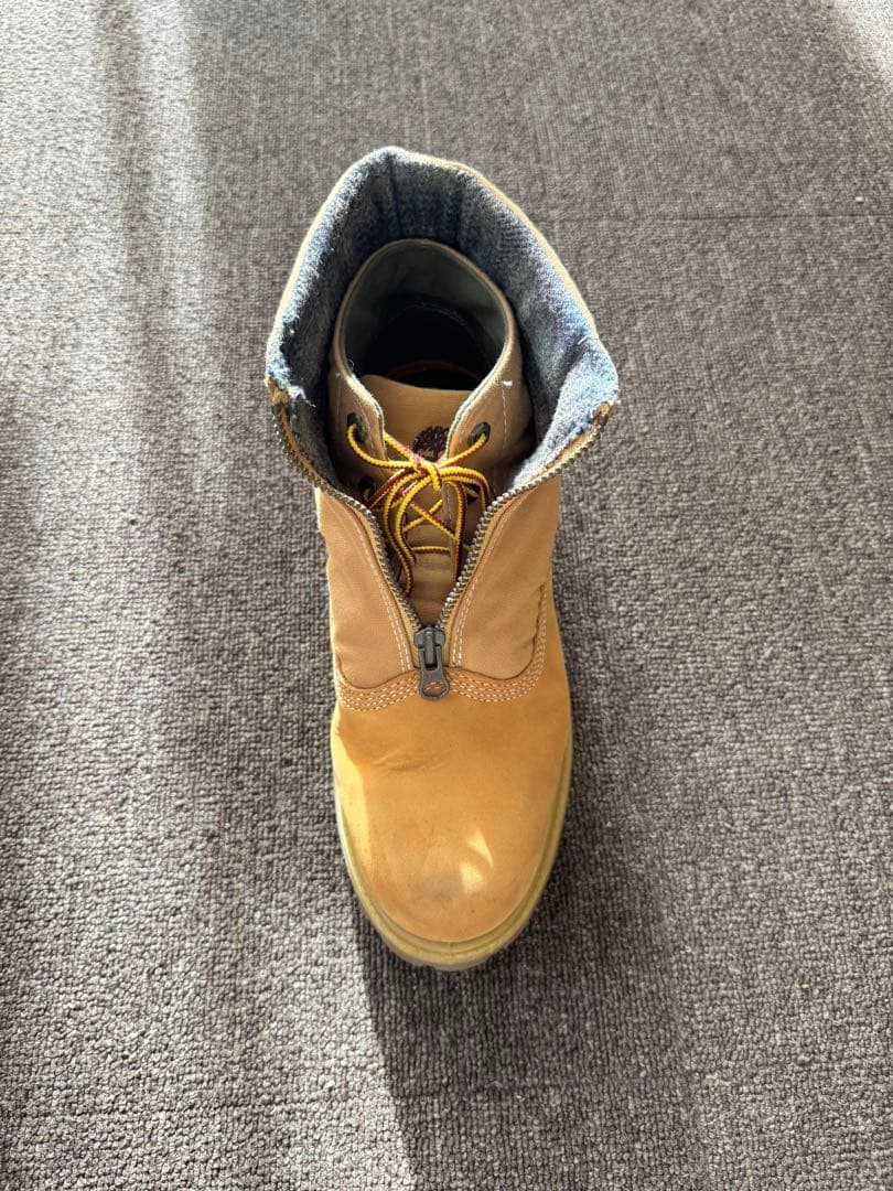 Timberland × woolrich ジップアップイエローブーツ