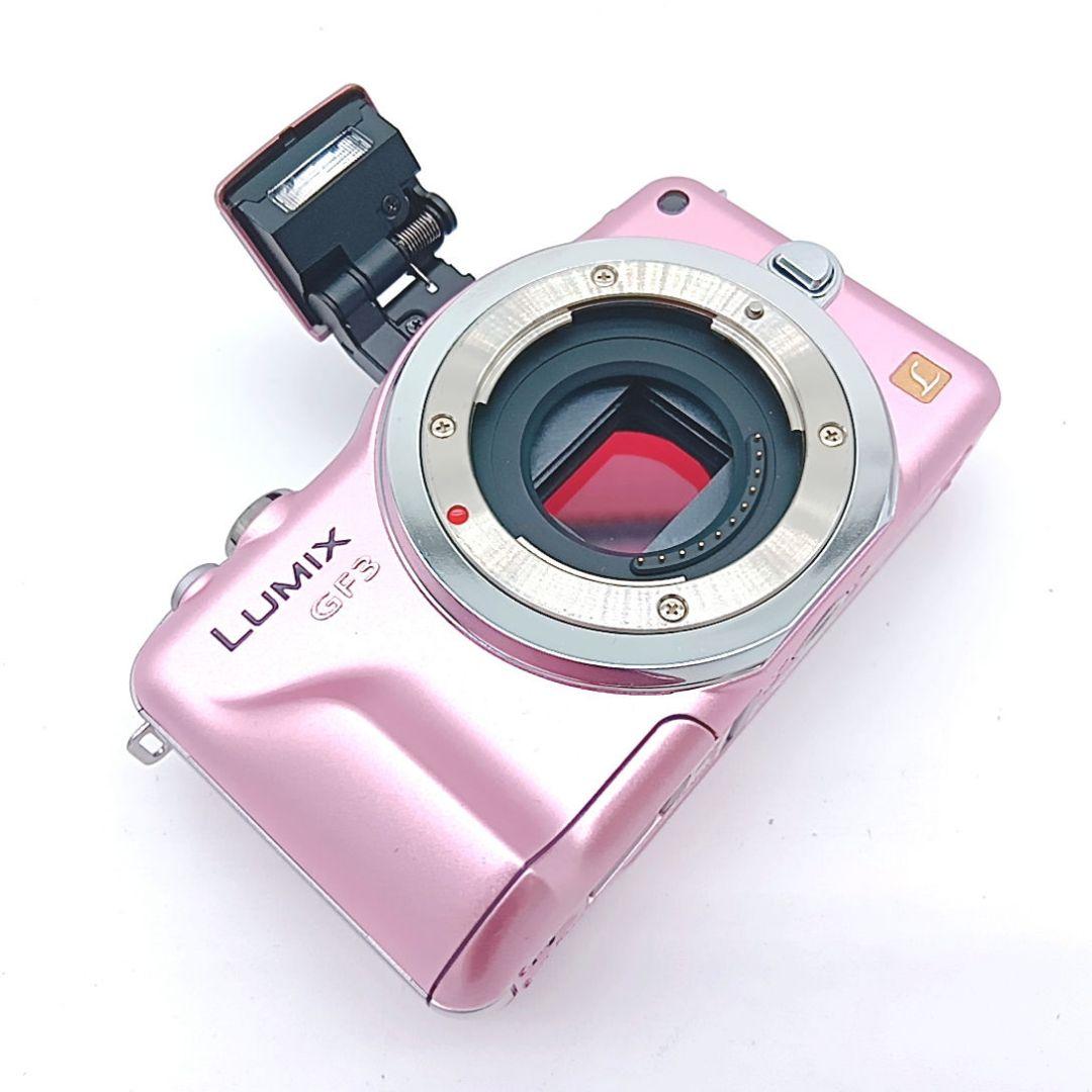 LUMIX DMC-GF3 ピンク ミラーレス一眼レフカメラ本体 バッテリー付き