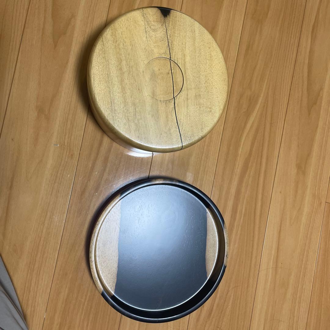 茶櫃 蓋付き 柿の木