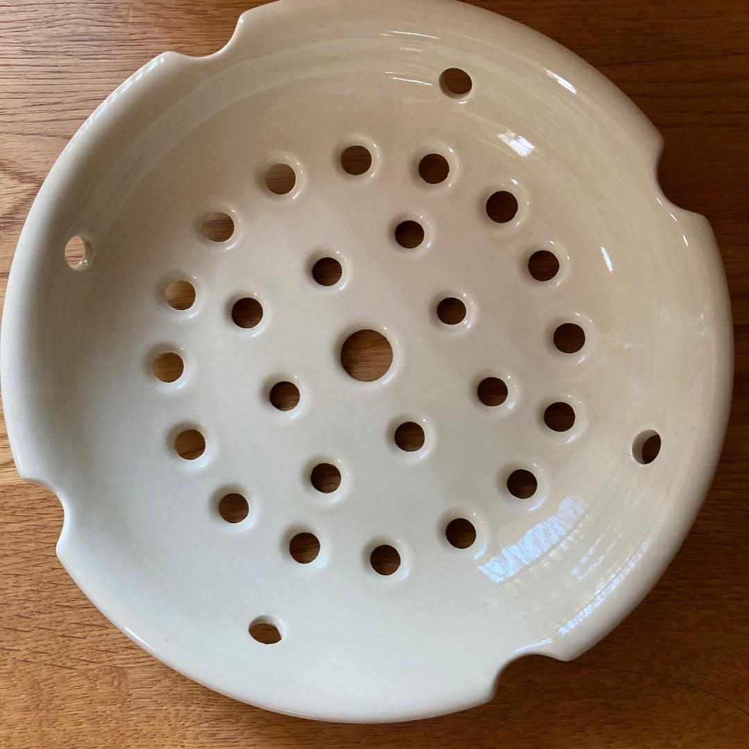 長谷園　ヘルシー蒸し鍋　中　￼土鍋　白