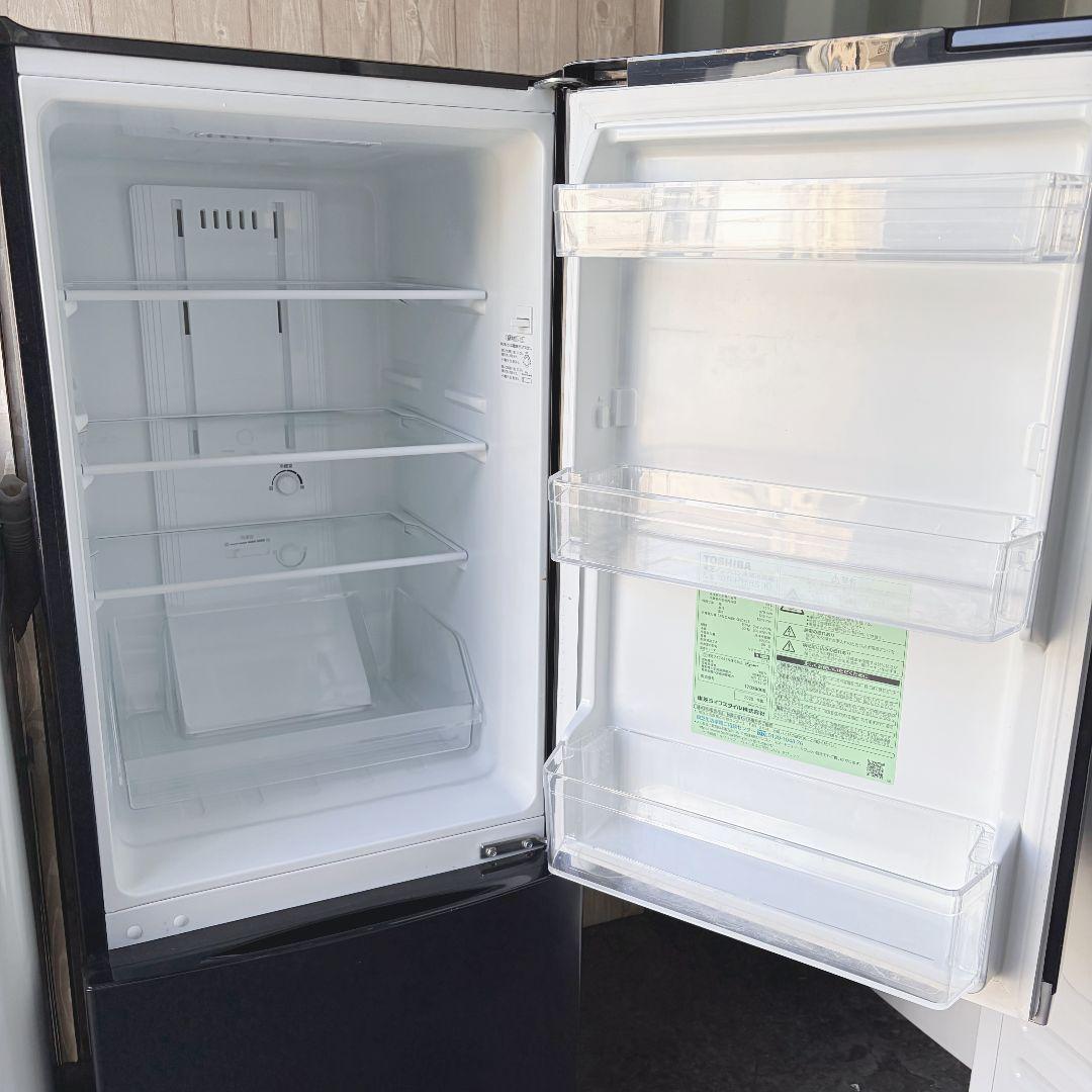 配送設置無料！ブラック＆ホワイト純正東芝・日立冷蔵庫洗濯機2点セット！完動超美品