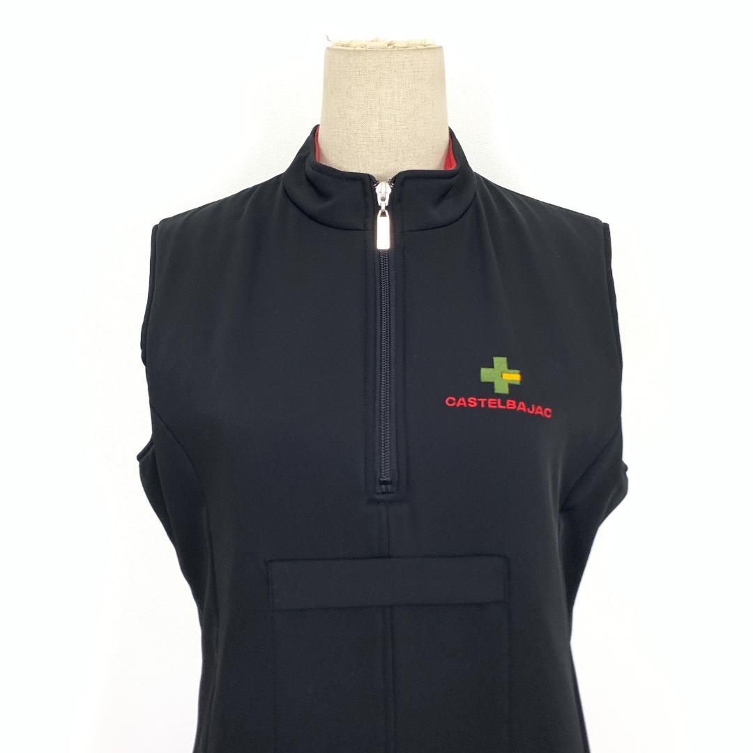 LA9483 カステルバジャック ノースリーブワンピース 黒 裏フリース 2