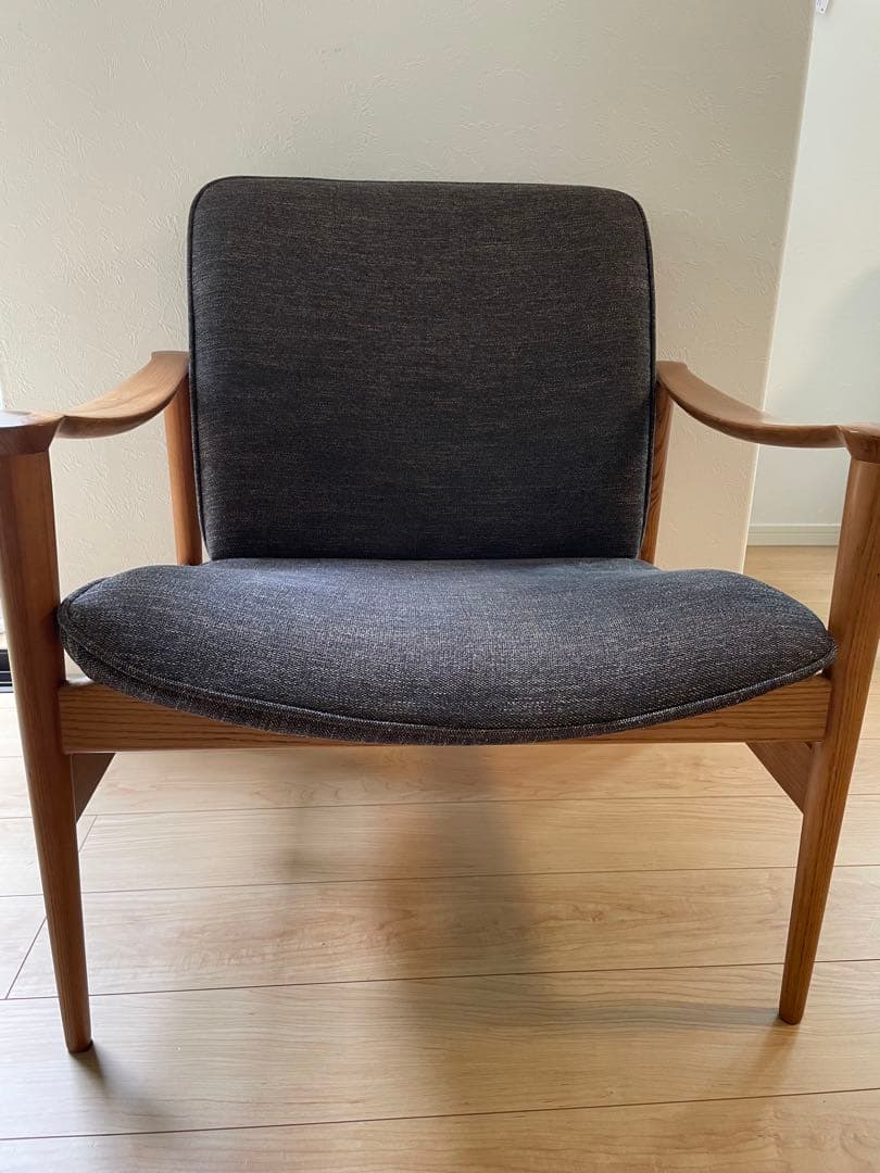 アームチェア(1人掛け椅子) 北欧風アームチェア ダークグレー