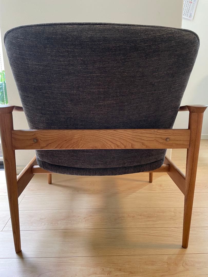 アームチェア(1人掛け椅子) 北欧風アームチェア ダークグレー