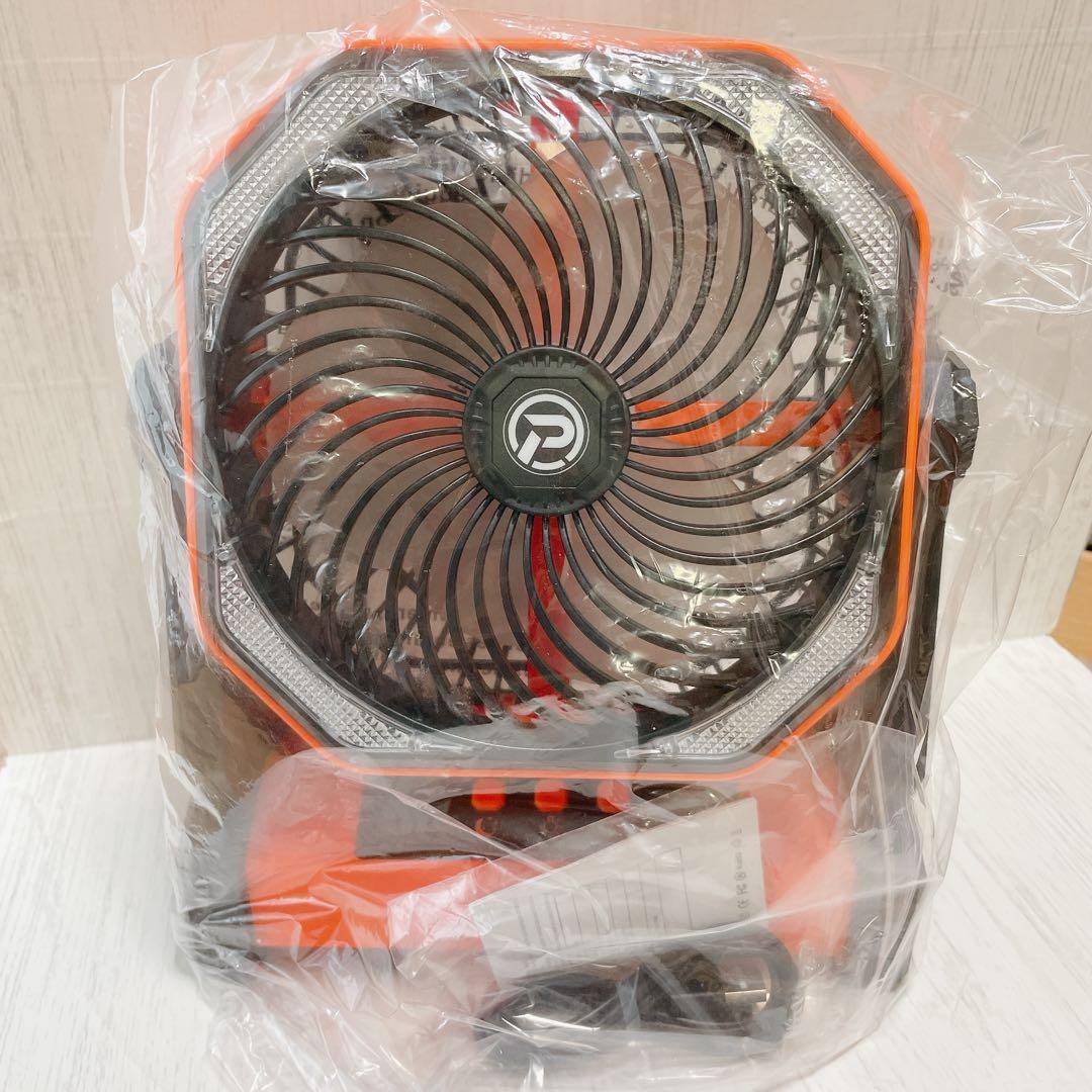 ✨新品未使用✨扇風機 キャンプ扇風機✨LEDライト付き✨吊り下げ 卓上 防災