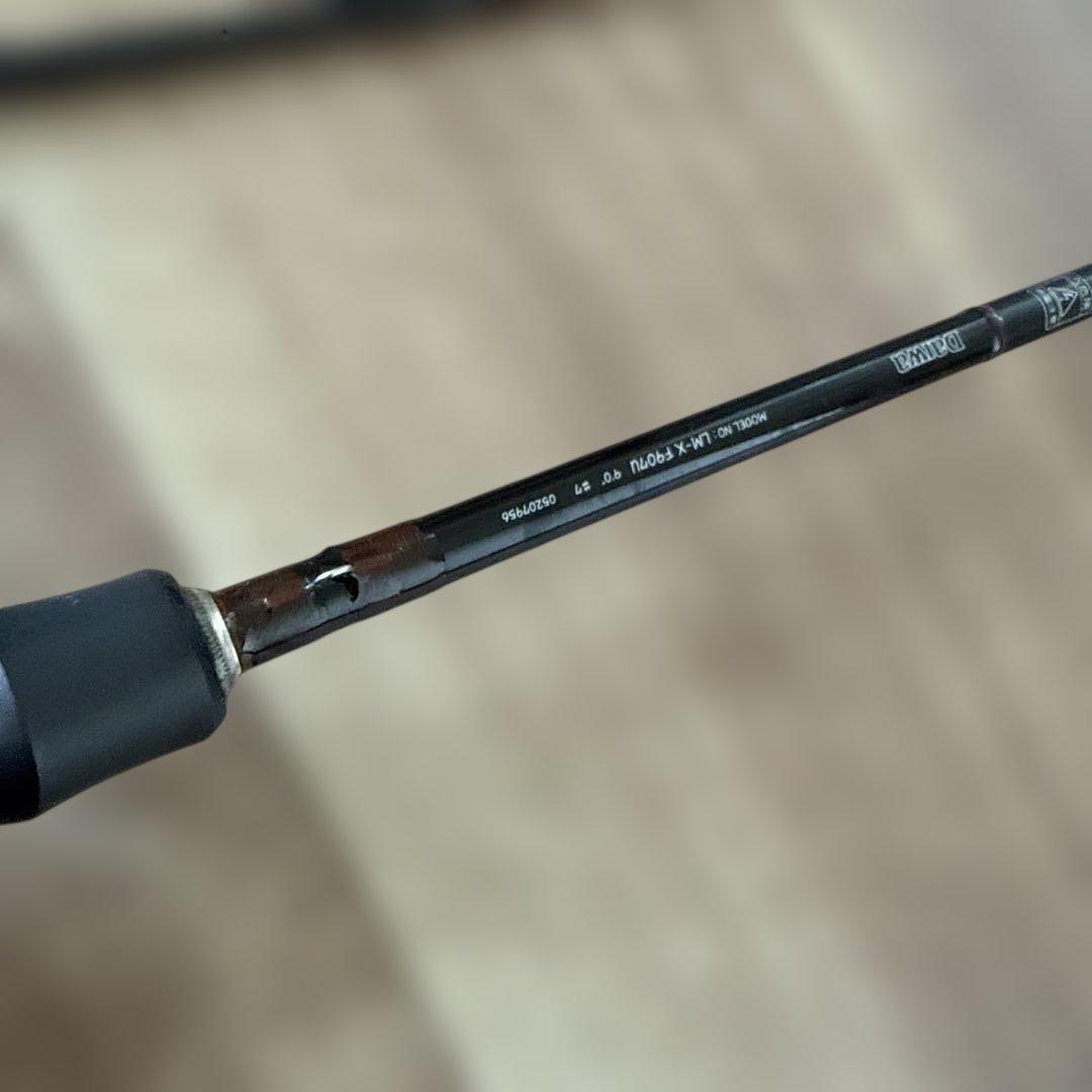 フライロッドをヘチ竿に改造した釣り竿