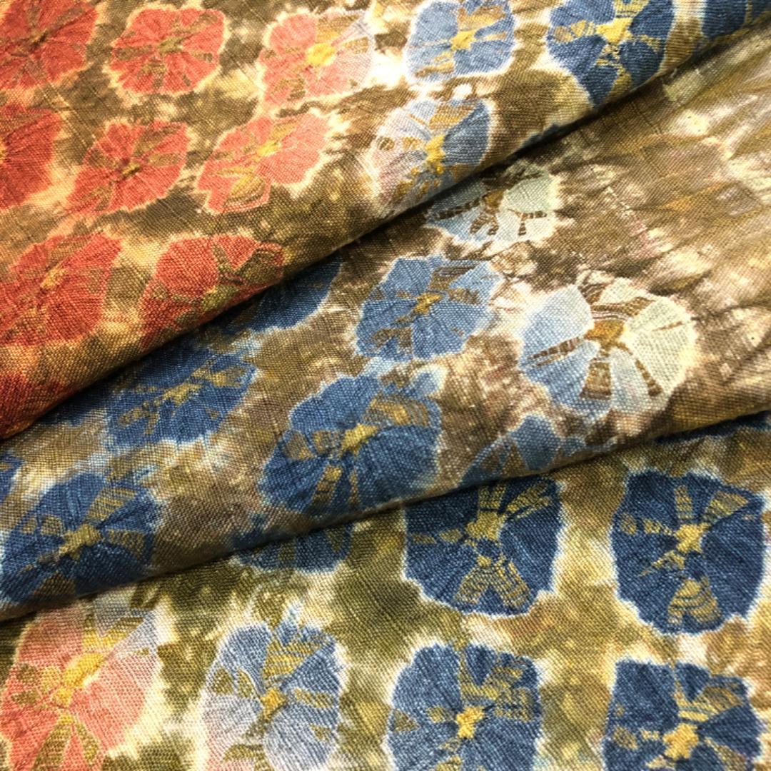 ☆ 付下げ 菅原工房 菅原結 漢方染 絞り 蝋色 トールサイズ K-5386