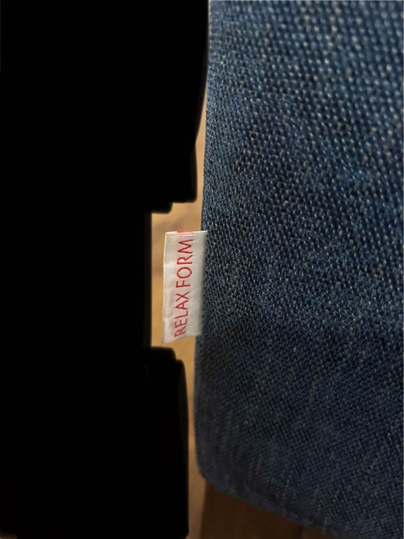 送料込　RELAX FORM ブルーデニム L字型ソファ