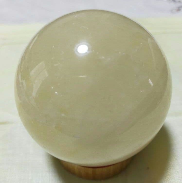 セール✨天然石　大型イエローカルサイト　丸玉　祈願　運気上昇　縁起置物