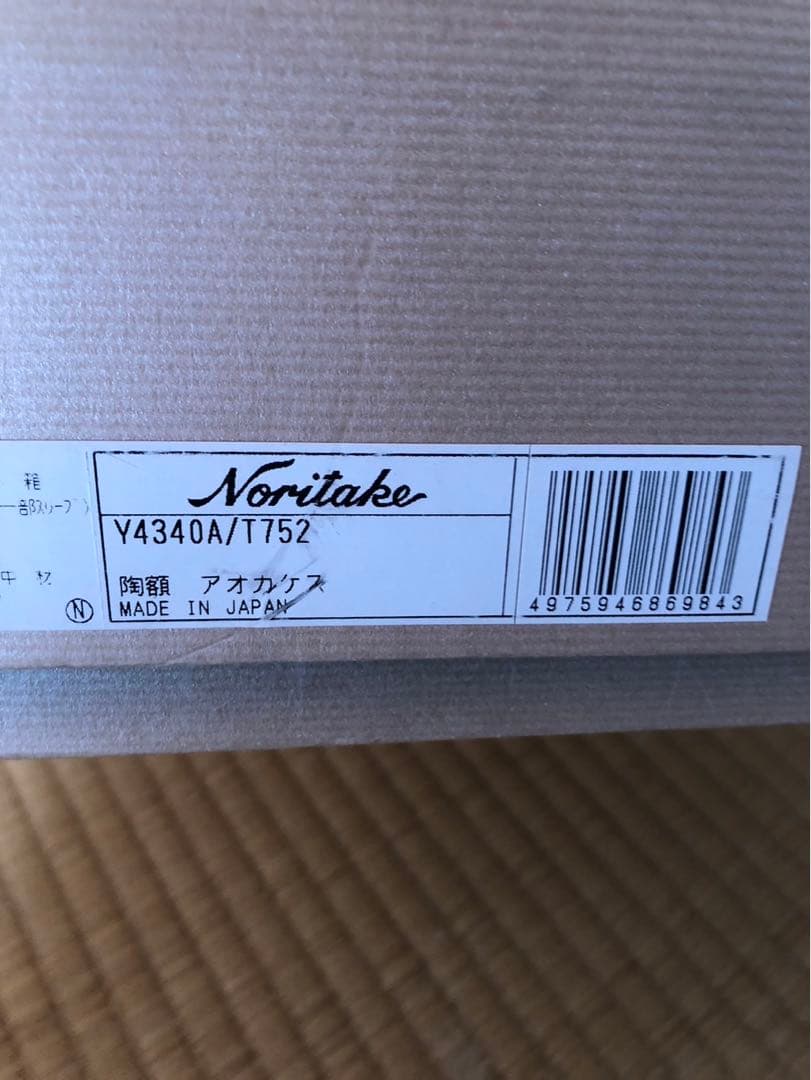 ノリタケ　陶版　額　アオカケス　ハンドペイント