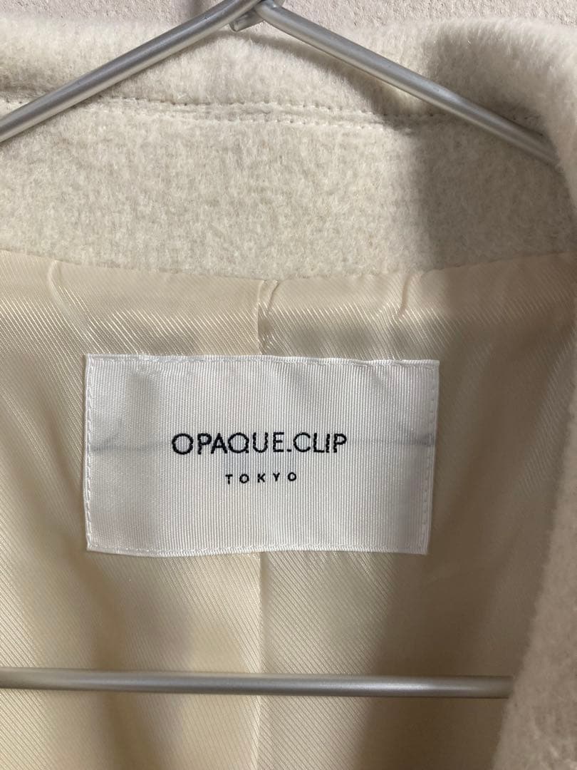 OPAQUE.CLIP アイボリー ダブルボタンコート
