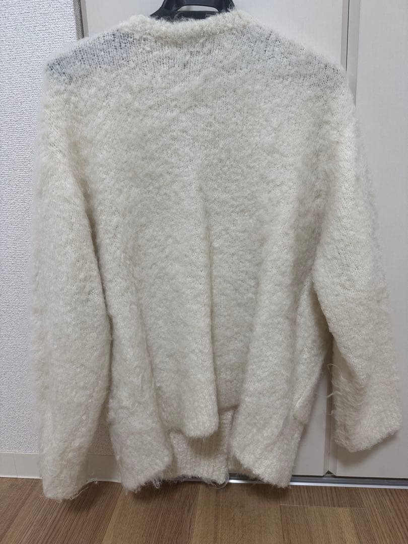 【polaura】ポローラ　マフラーセットオーバーサイズカーディガン　ホワイト