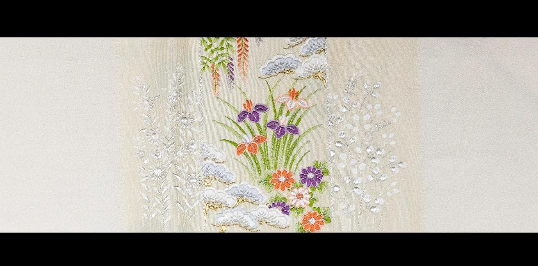 新入荷！ !新品 正絹 織九寸名古屋帯 銀アイボリー地 名古屋仕立て パーティー