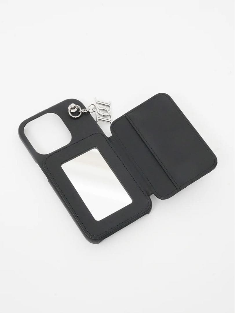 キルティングミラーDDチャームiPhoneケース iPhone17 17 黒