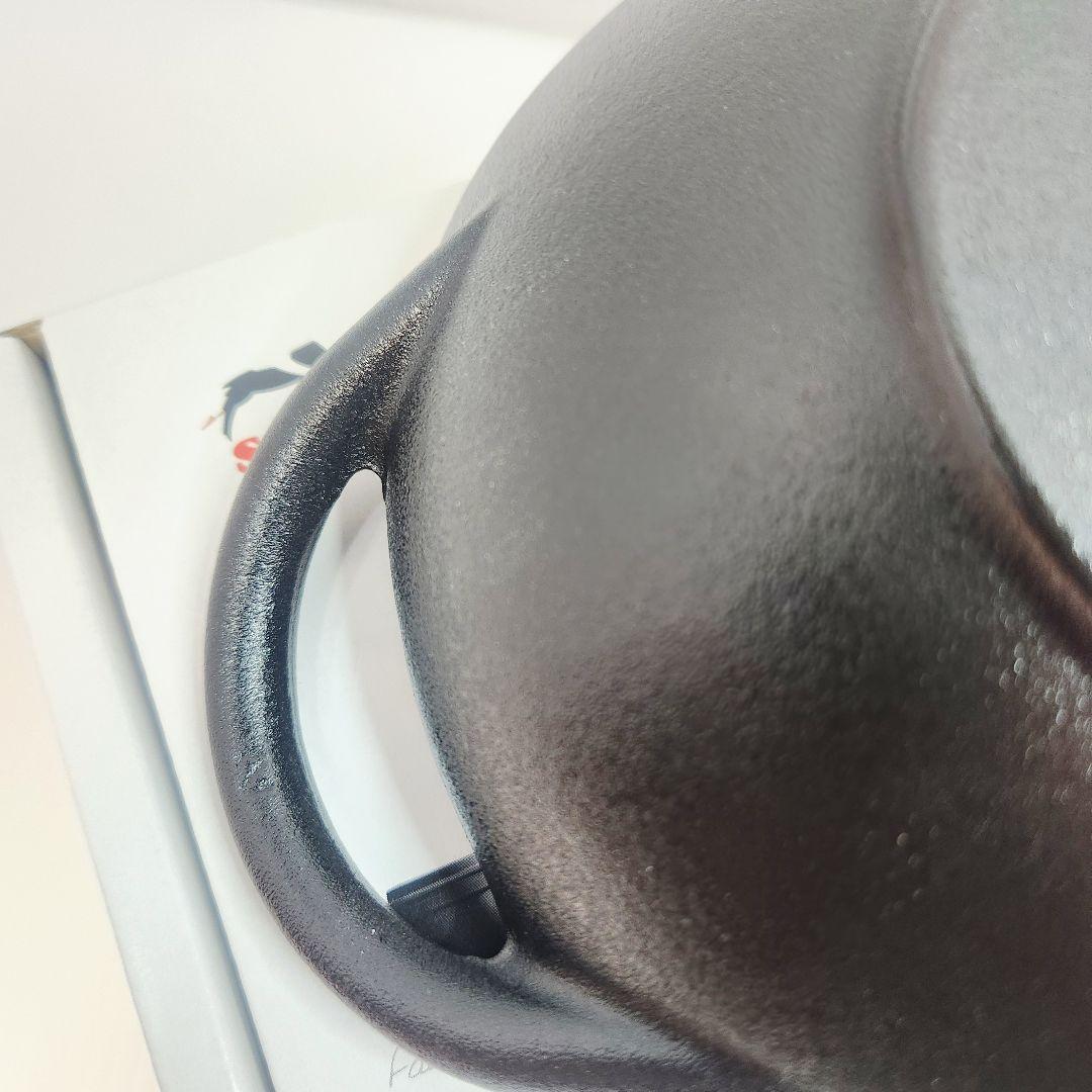 Staub ベビー ウォック 16 ブラック 真鍮ツマミ