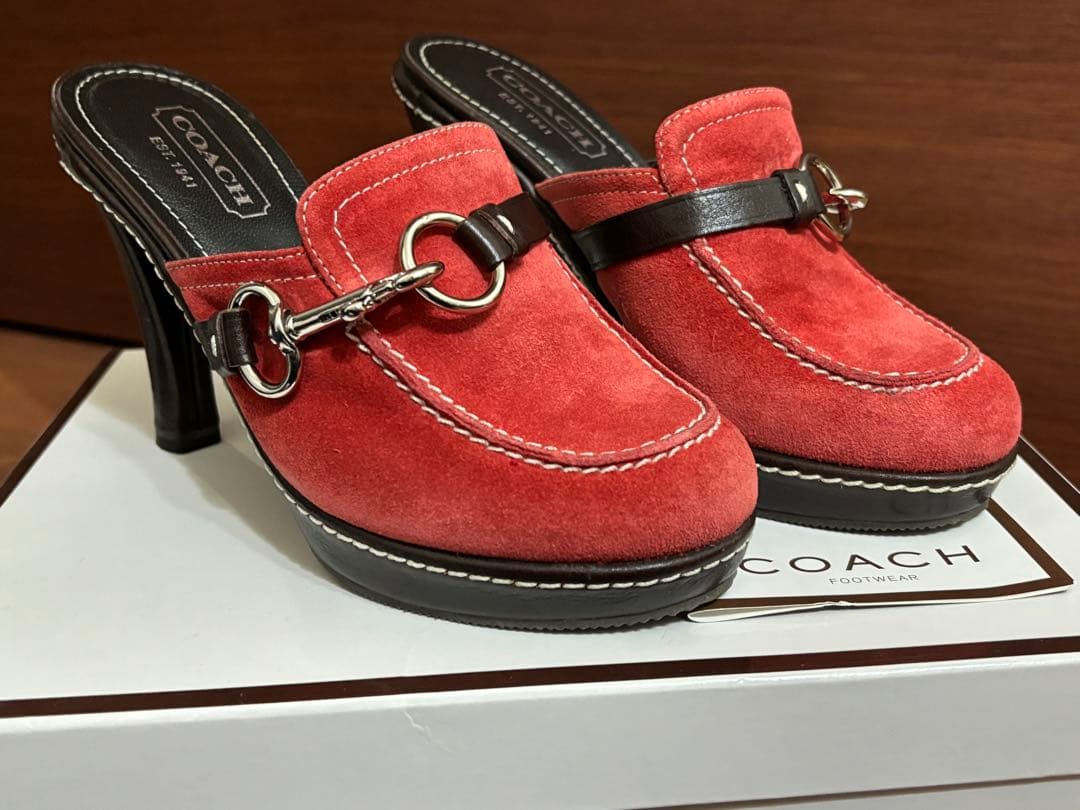 KANAKO　新品未使用　COACH　ミュール　スエード　本革包み