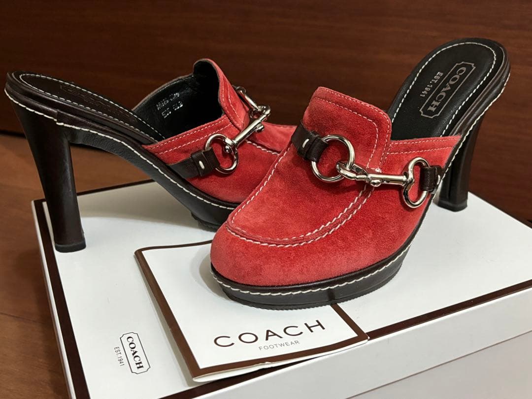 KANAKO　新品未使用　COACH　ミュール　スエード　本革包み