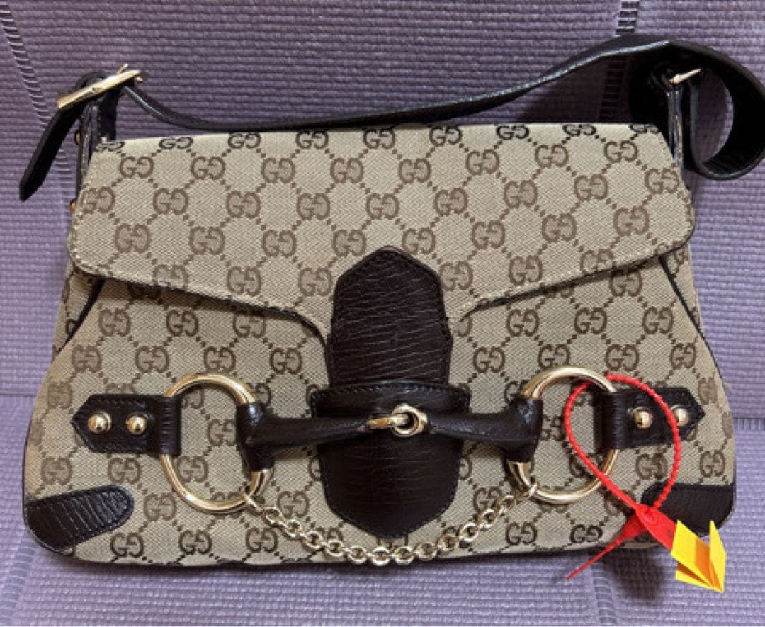 M*a様 希少 GUCCI ホースビット ショルダーバッグ GGキャンバス