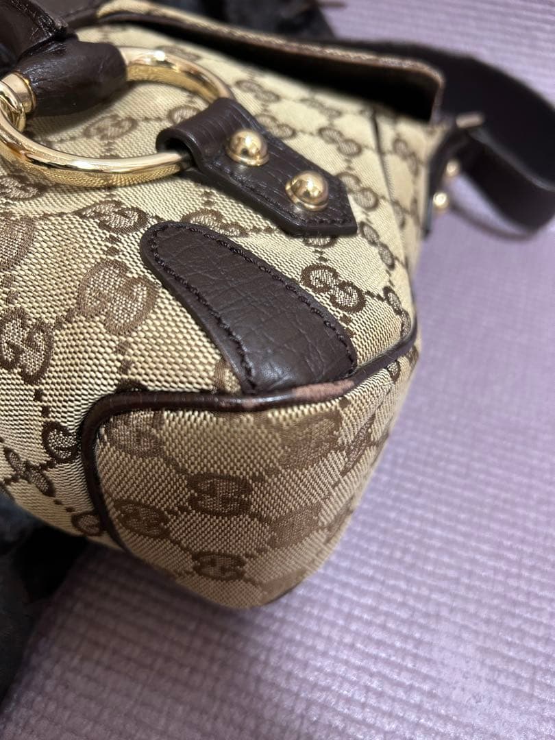 M*a様 希少 GUCCI ホースビット ショルダーバッグ GGキャンバス