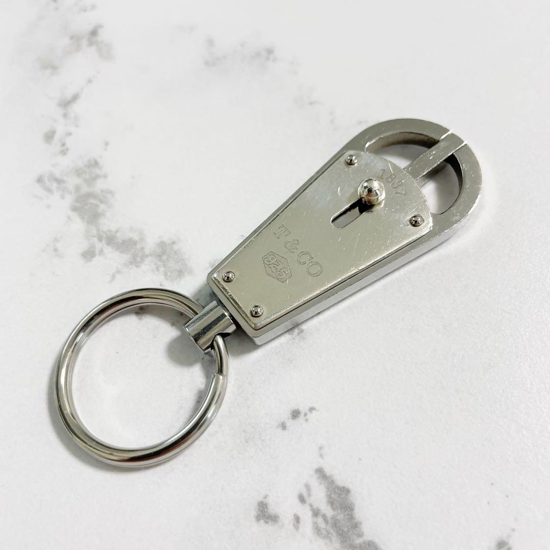 ヴィンテージ　ティファニー　キーホルダー　キーリング　シルバー