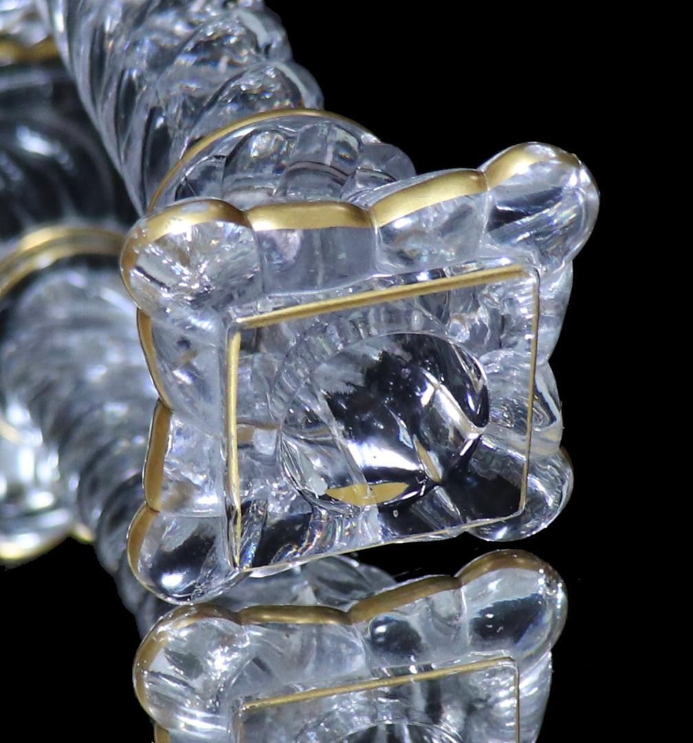 オールド・バカラ レア型 刻印有 金縁 大型 キャンドルホルダー 蝋燭立て