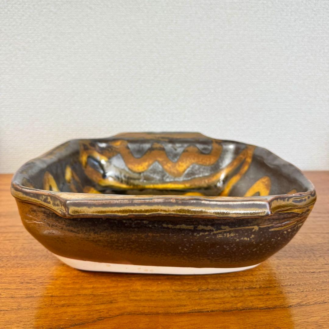 つくも窯　十場天伸さん　土鍋　スリップウェア　新品未使用品