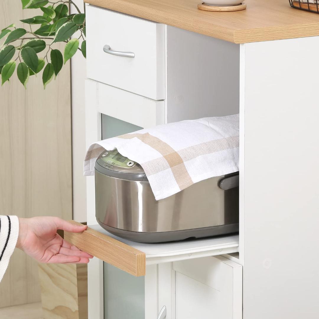 キャスター付き キッチンカウンター 引き出し収納 収納