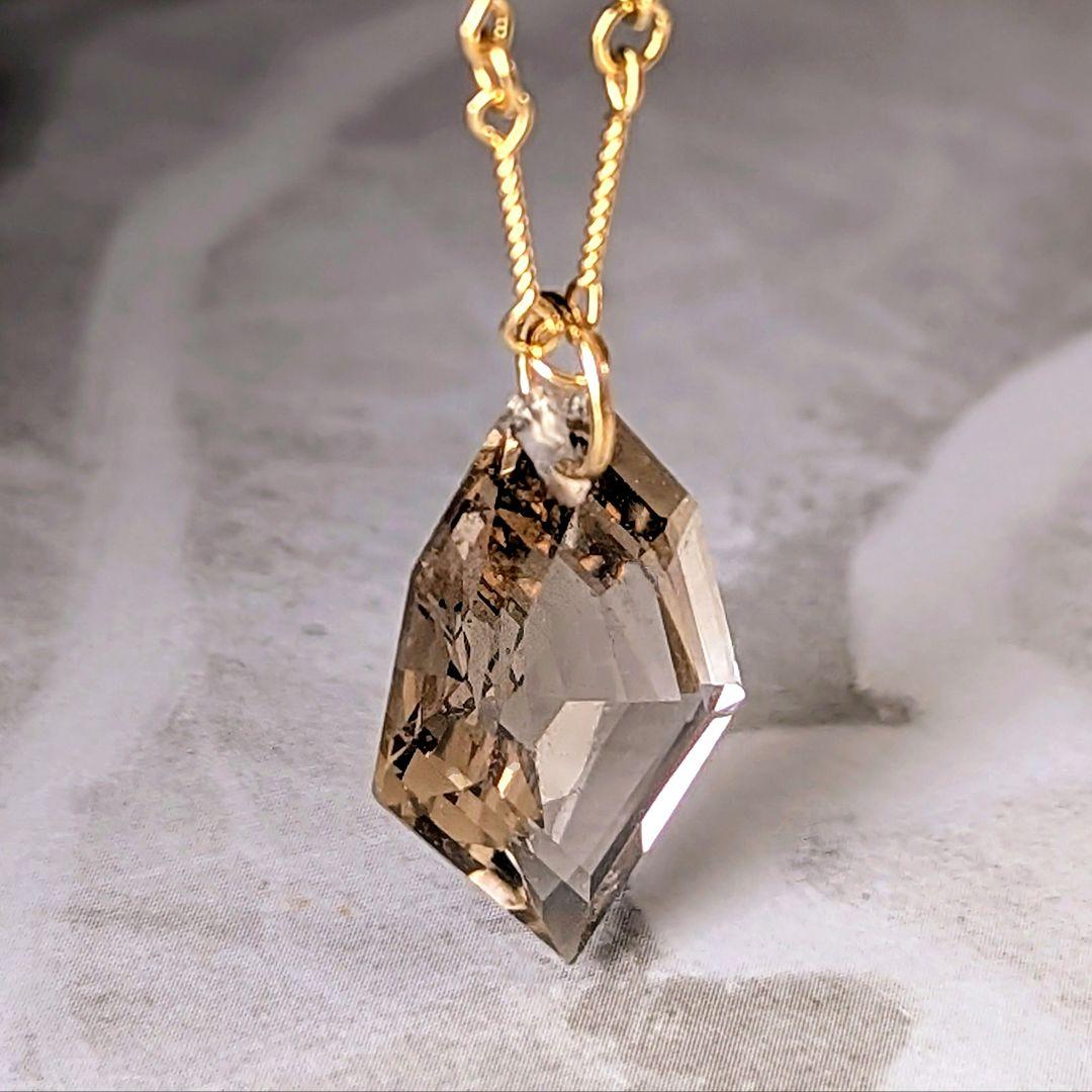 ♢N♢K18 大粒スモーキークォーツ 6.1ct ネックレスチャーム