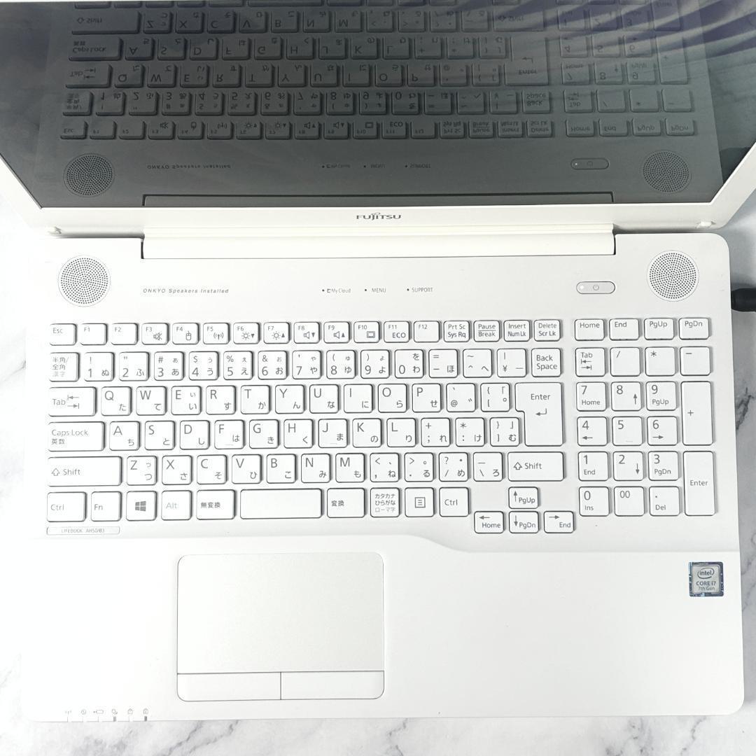 Corei7・8GB・SSD・DVDマルチ・Win11・ホワイトノートパソコン