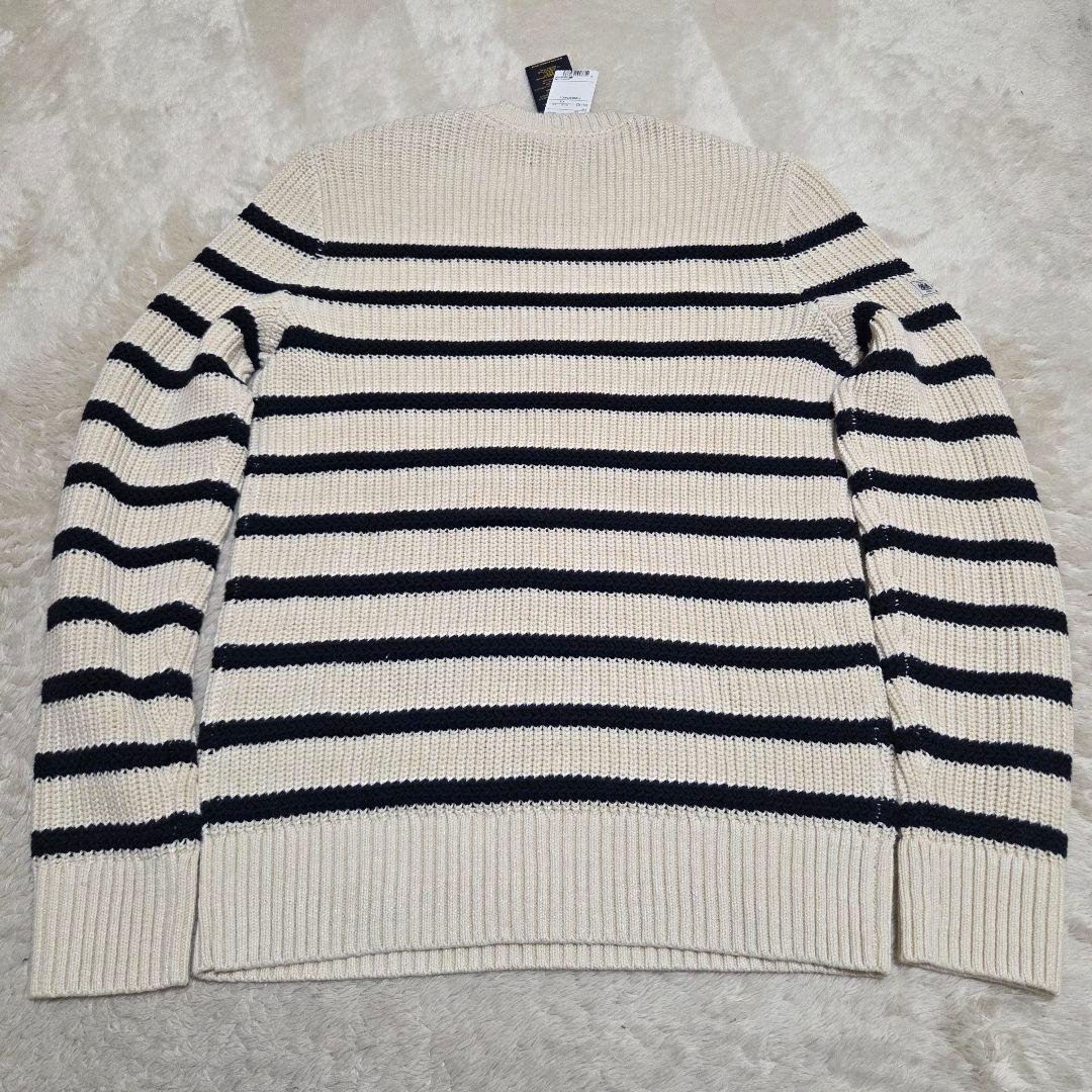 新品　現行　QRコード　ラルフローレン　ニット　ボーダー　リネン　ボタン　XS