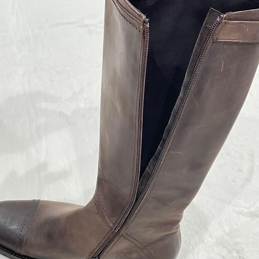 【MARNI】未使用　マルニ レザー ウエスタンブーツ サイドジップ　37