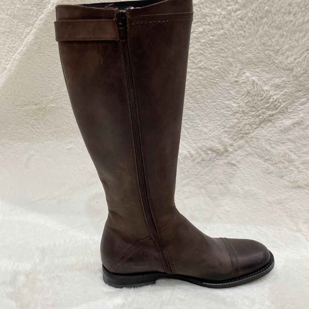 【MARNI】未使用　マルニ レザー ウエスタンブーツ サイドジップ　37