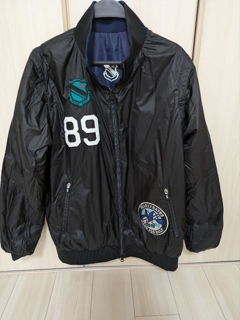 パーリーゲイツ 4WAY　中綿ジャケット　リバーシブル 紺＆黒　サイズ6 　美品