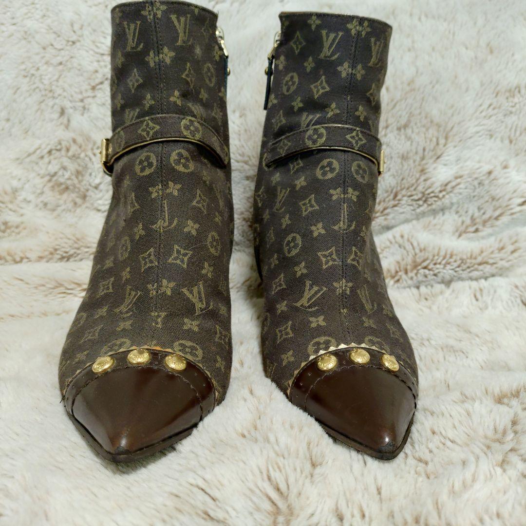 LOUIS VUITTON モノグラムミニ ショートブーツ 36