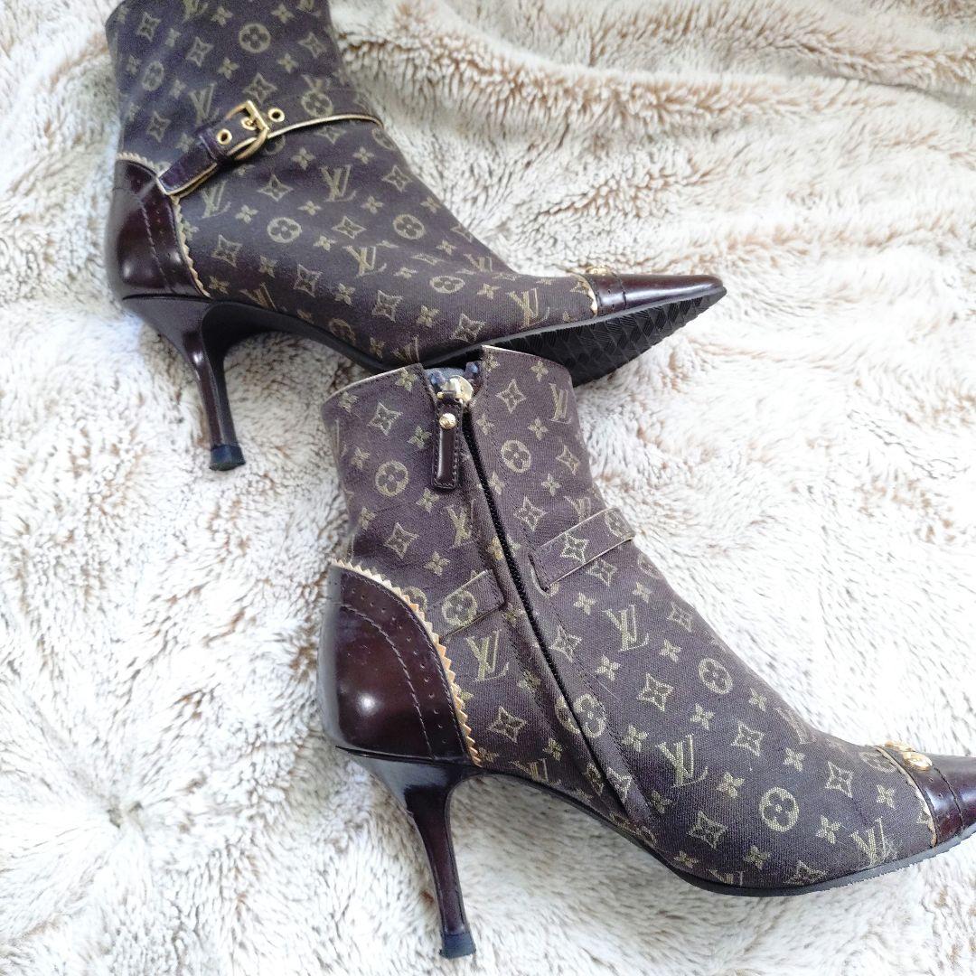 LOUIS VUITTON モノグラムミニ ショートブーツ 36