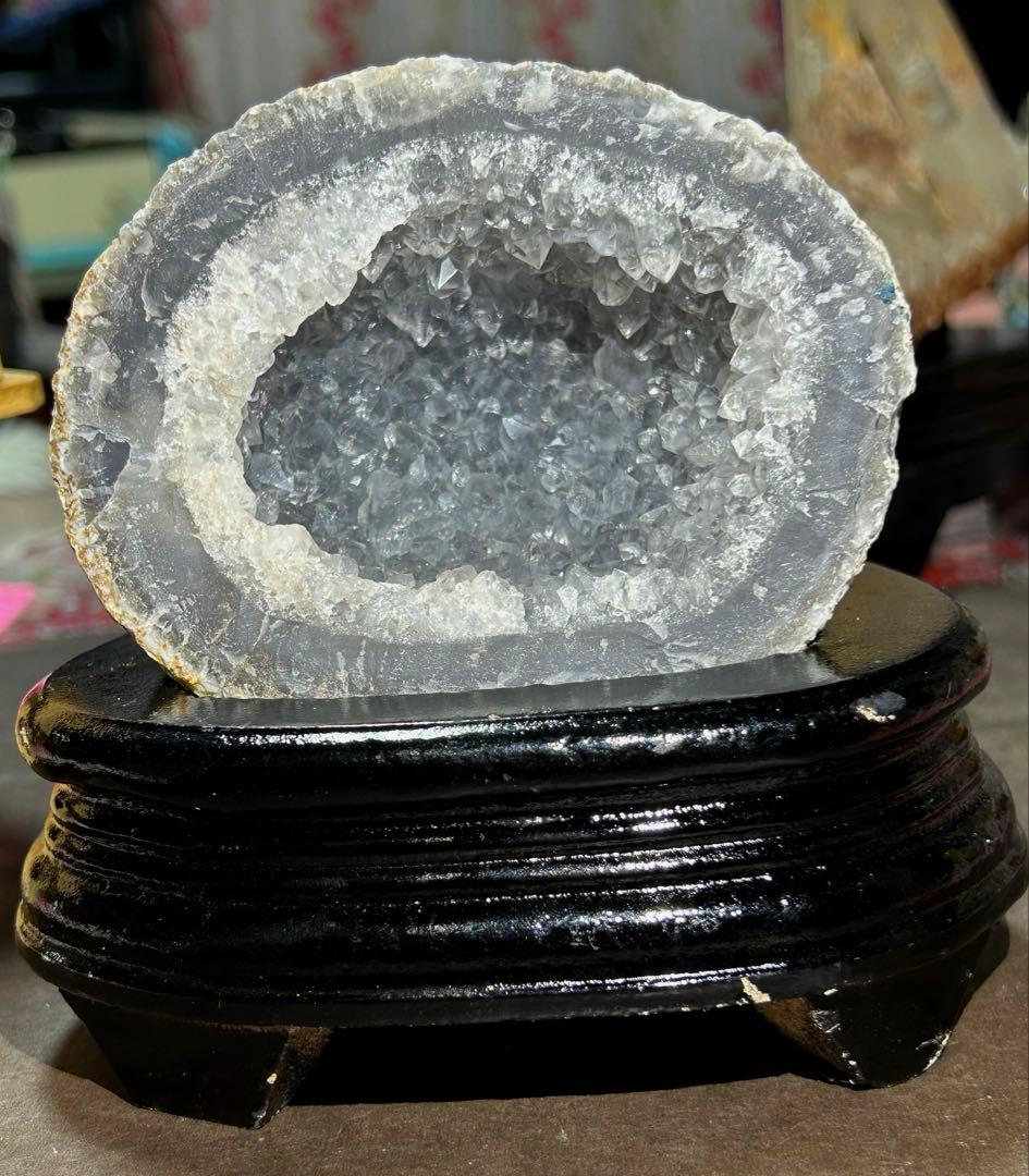 ☆別格高級品！福運大黒秘宝⑤大開運！水晶　アゲート　クラスター　原石ドーム　置物