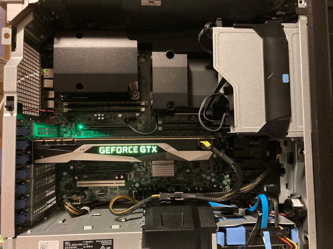 ゲーミングPC E5-2637v3x2基64GB GTX1070 SSD+HDD