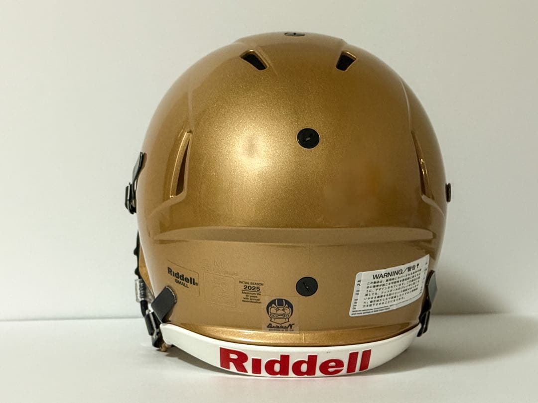 【新品未使用】 アメフト Riddell ヘルメット ゴールド Sサイズ