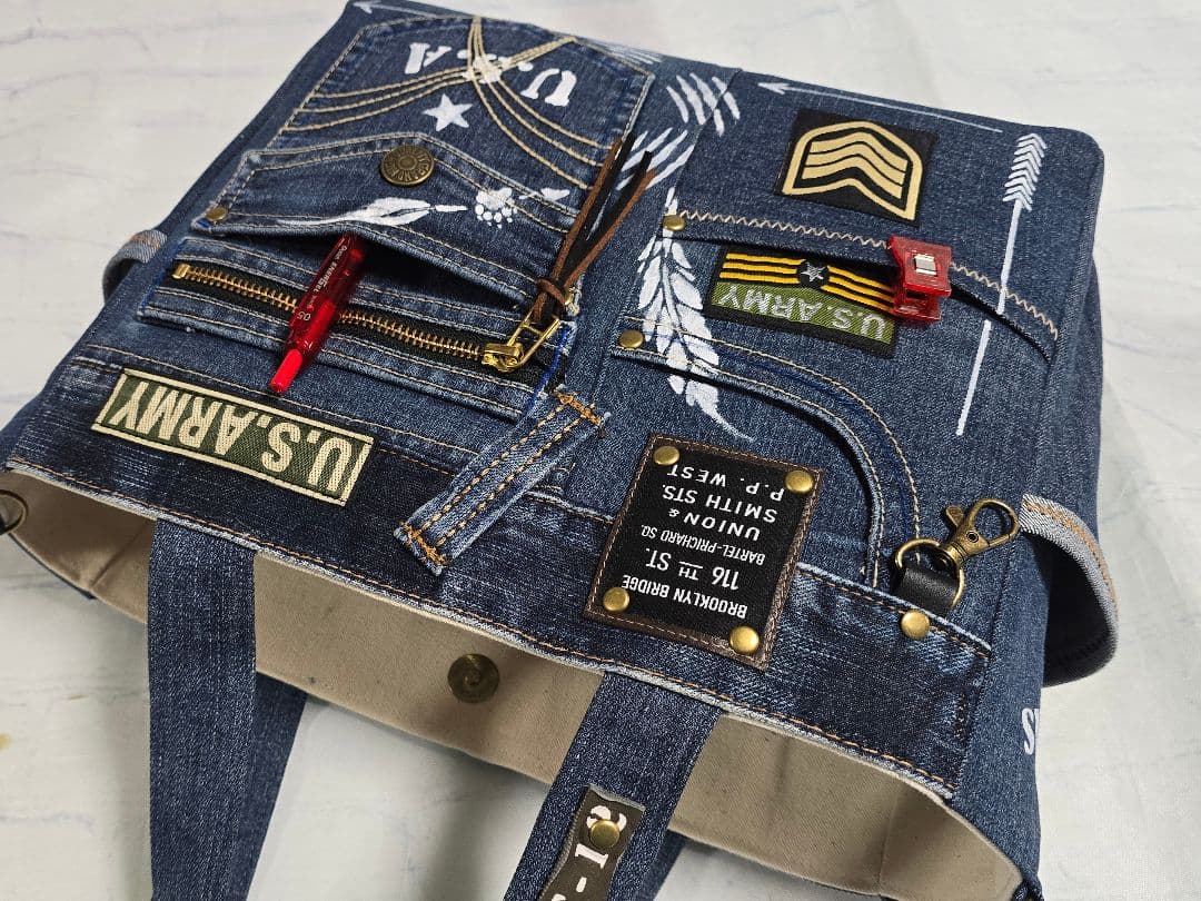 デニムリメイクトートバッグ大きめ ＆サコッシュ 4点 専用