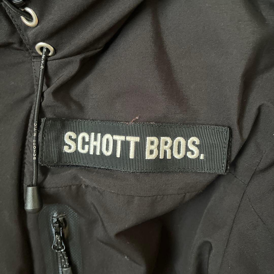 SCHOTT DOWN ブラックダウンジャケット Lサイズ